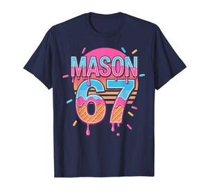 Mason 67 Meme Ice Cream Baseball Drip T-Shirt