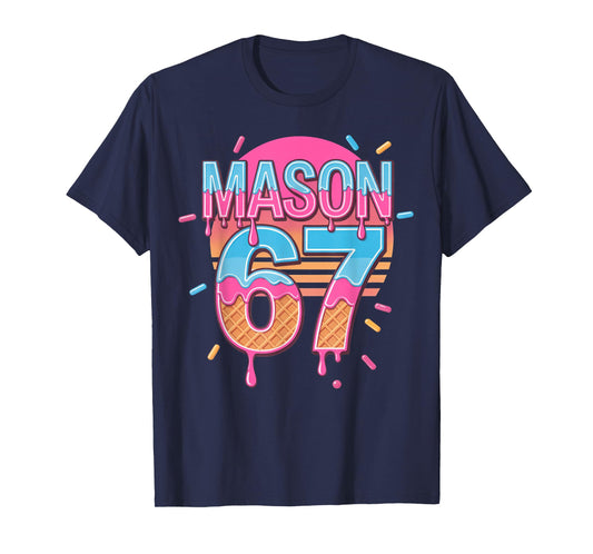 Mason 67 Meme Ice Cream Baseball Drip T-Shirt