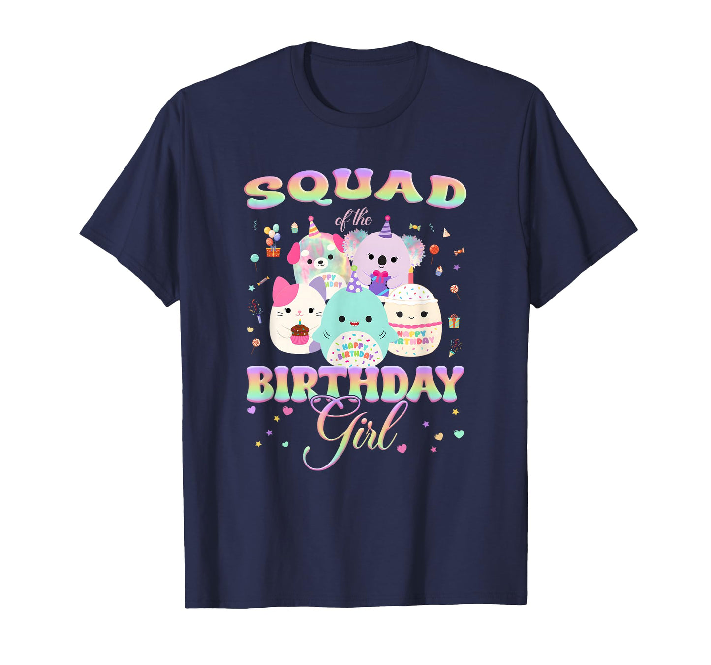 Birthday Family Squish Squad Squad of The Birthday Girl T-Shirt