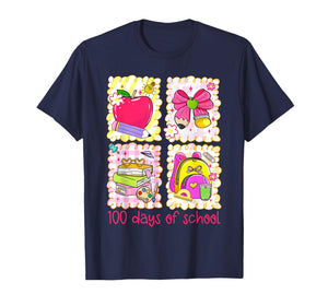 Preppy 100th Day 100 Days of School Teacher Girl Women T-Shirt