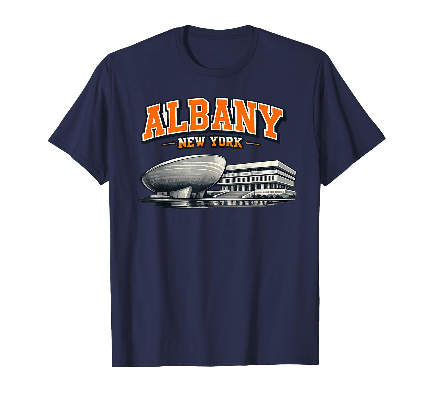 Albany New York Retro College Landmark Design T-Shirt