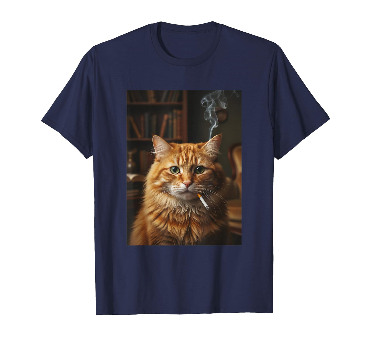 Cool Retro Cat Smoking Cigar Classy Cat Gangster Kitty Meme T-Shirt