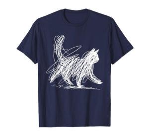 Minimalist cat Art T-Shirt