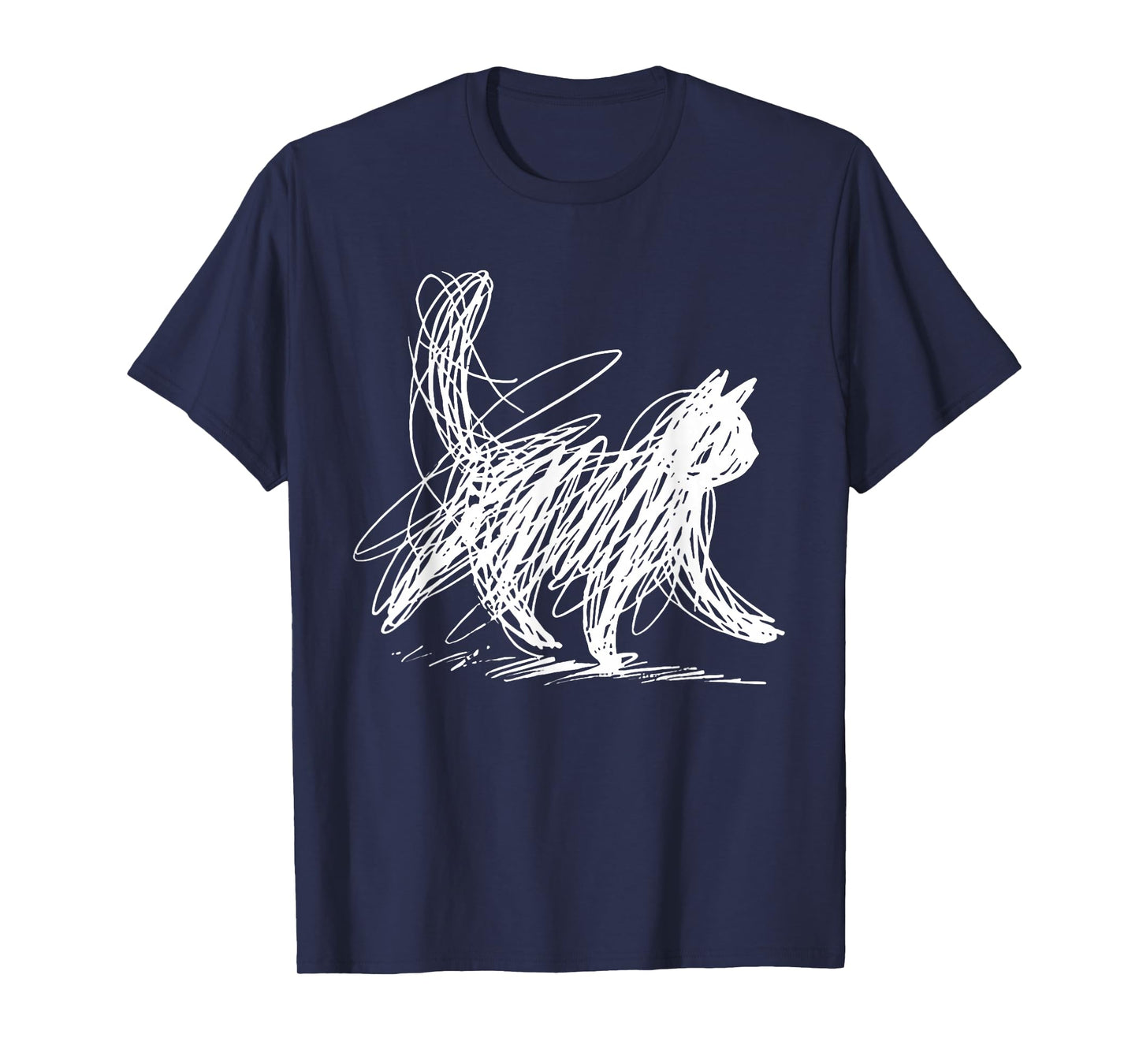 Abstract Scribble cat T-Shirt