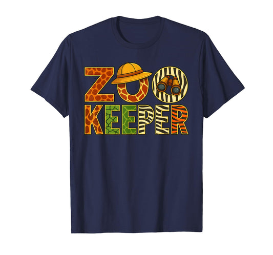 Zookeeper Animals Safari Zoo Keeper Costume Adult Men Women T-Shirt