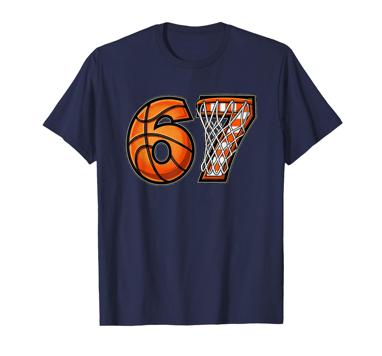 Basketball 67 Hoop Number Design T-Shirt