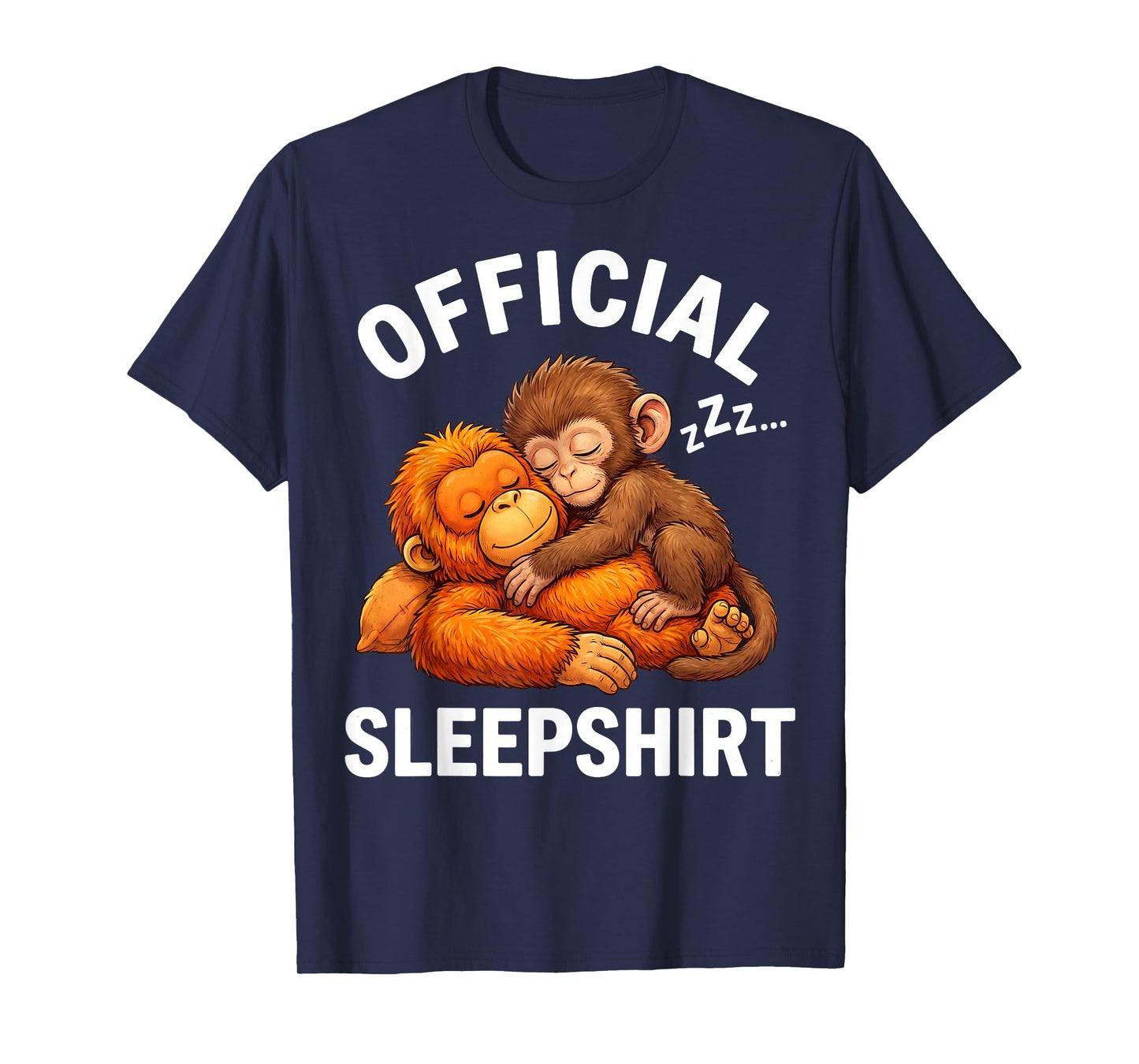 Official Sleepshirt Animal Cute Punch Monkey Plush Hugging T-Shirt
