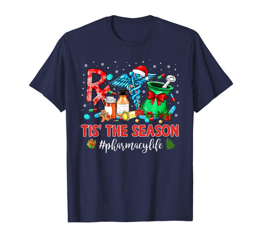Tis The Season Christmas CPhT Life Pharmacy Technician T-Shirt