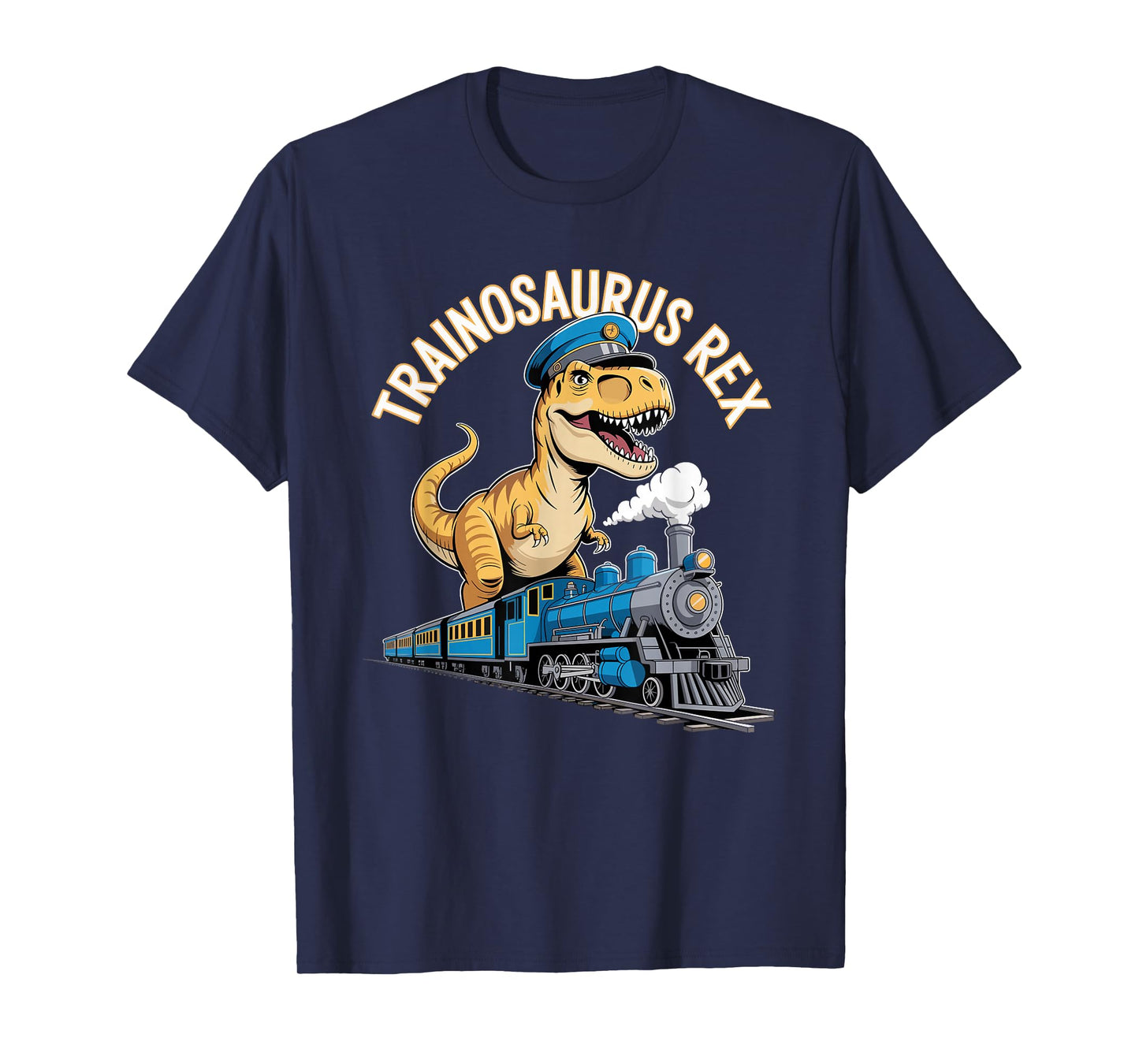 Train Conductor Riding Dinosaur Railroad Adventure T-Shirt