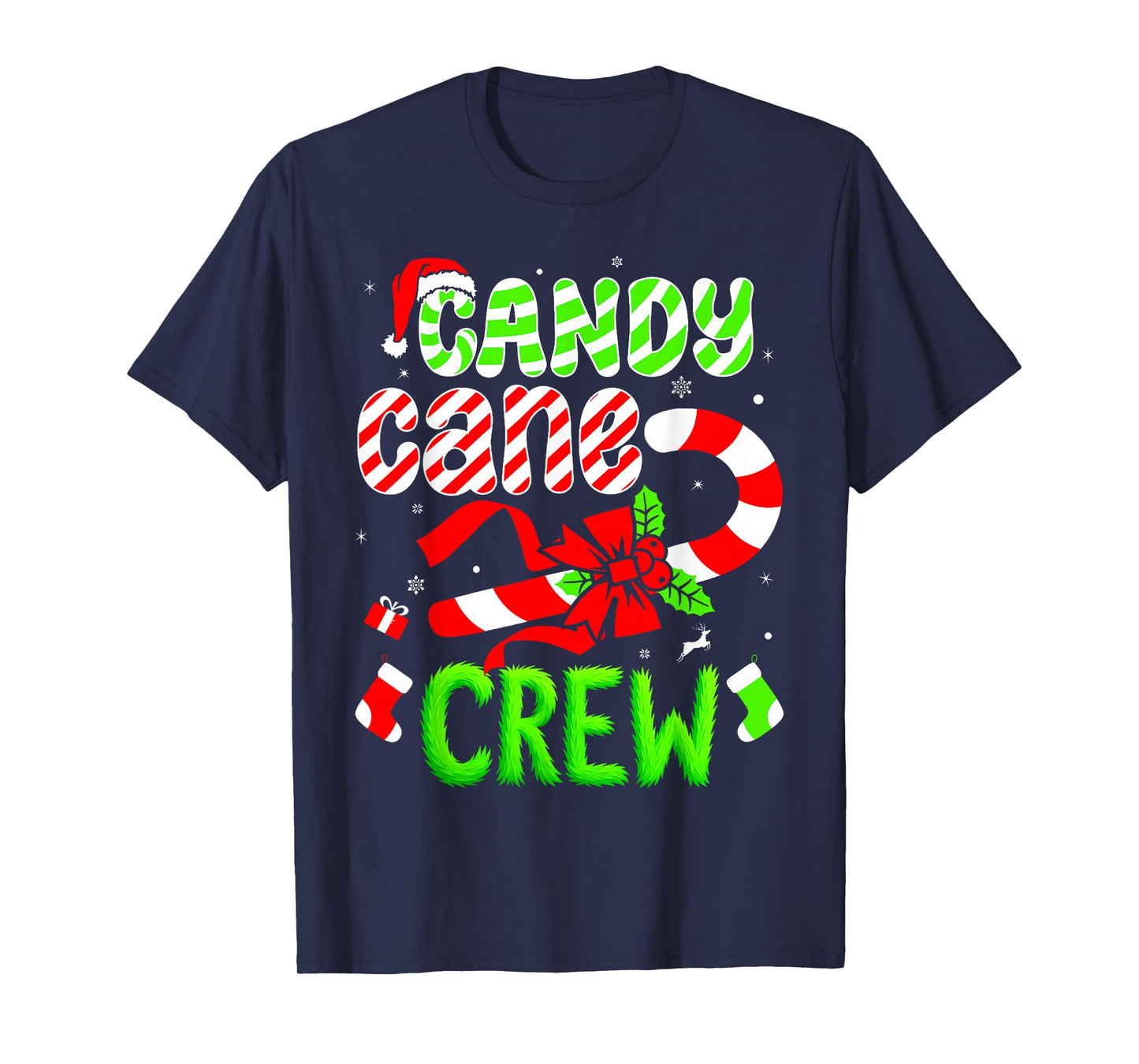 Candy Cane Crew Adult Men Women Kids Christmas T-Shirt