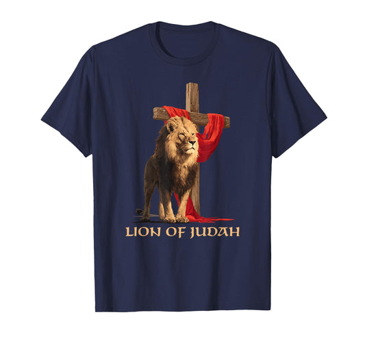 Lion of Judah Christian Faith Cross T-Shirt