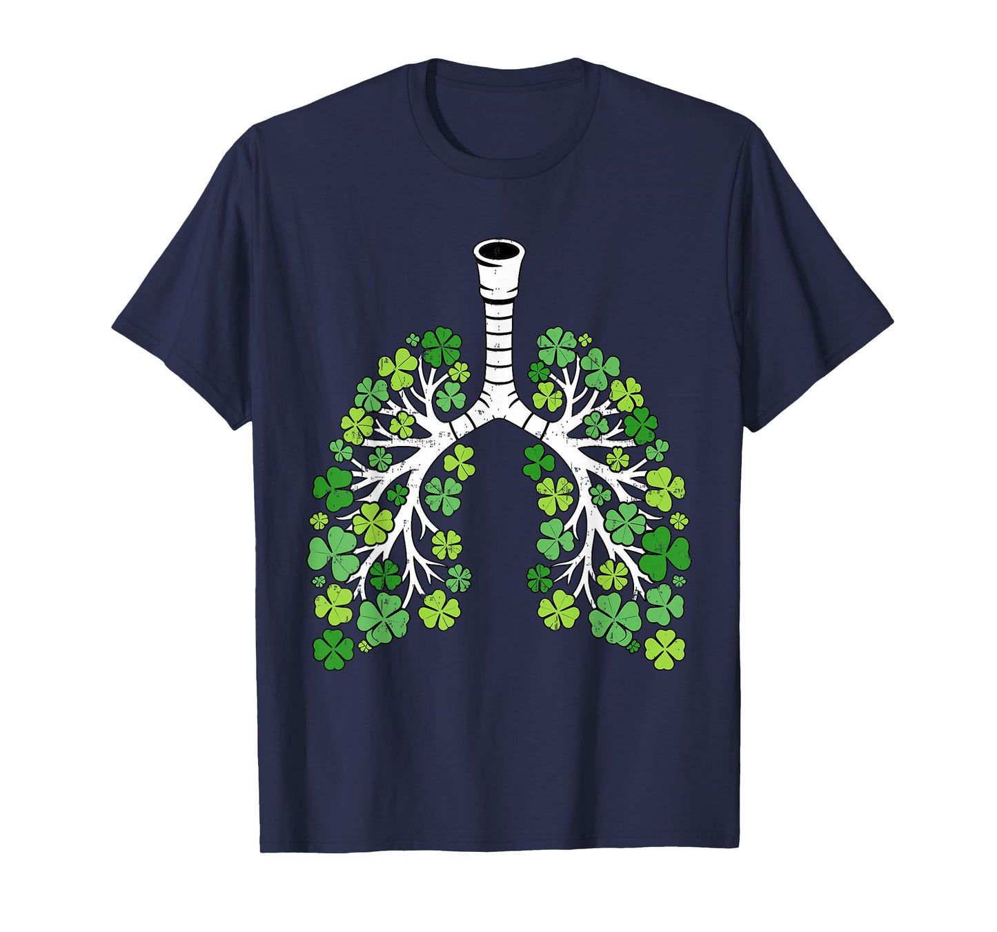 Respiratory Therapist Lungs Shamrock Funny St Patricks Day T-Shirt