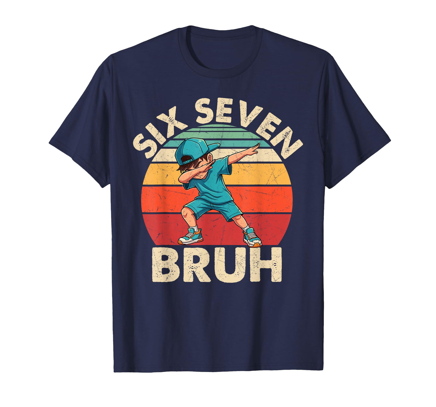 Funny 67 Meme Boys Kids 6 7 Numbers Dabbing Six Seven Bruh T-Shirt