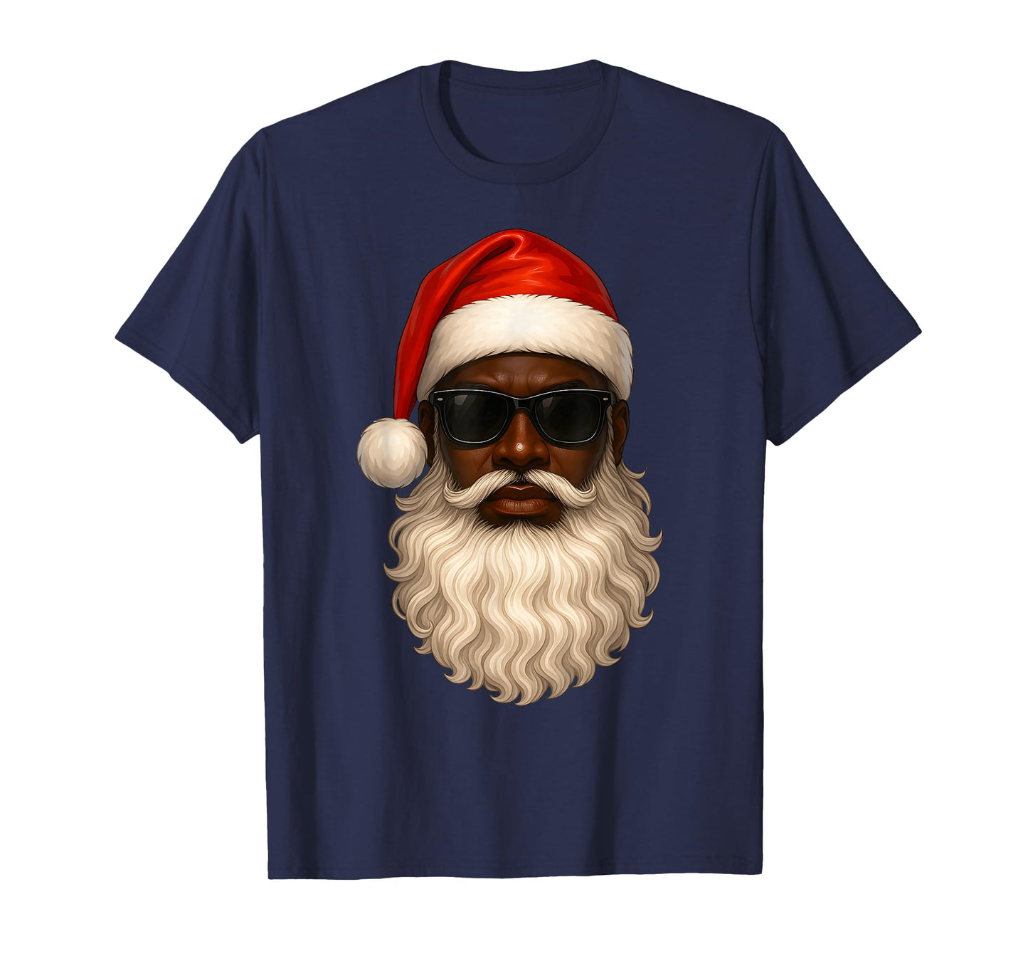 African American Cool Santa Claus Christmas Pajama Xmas Afro T-Shirt