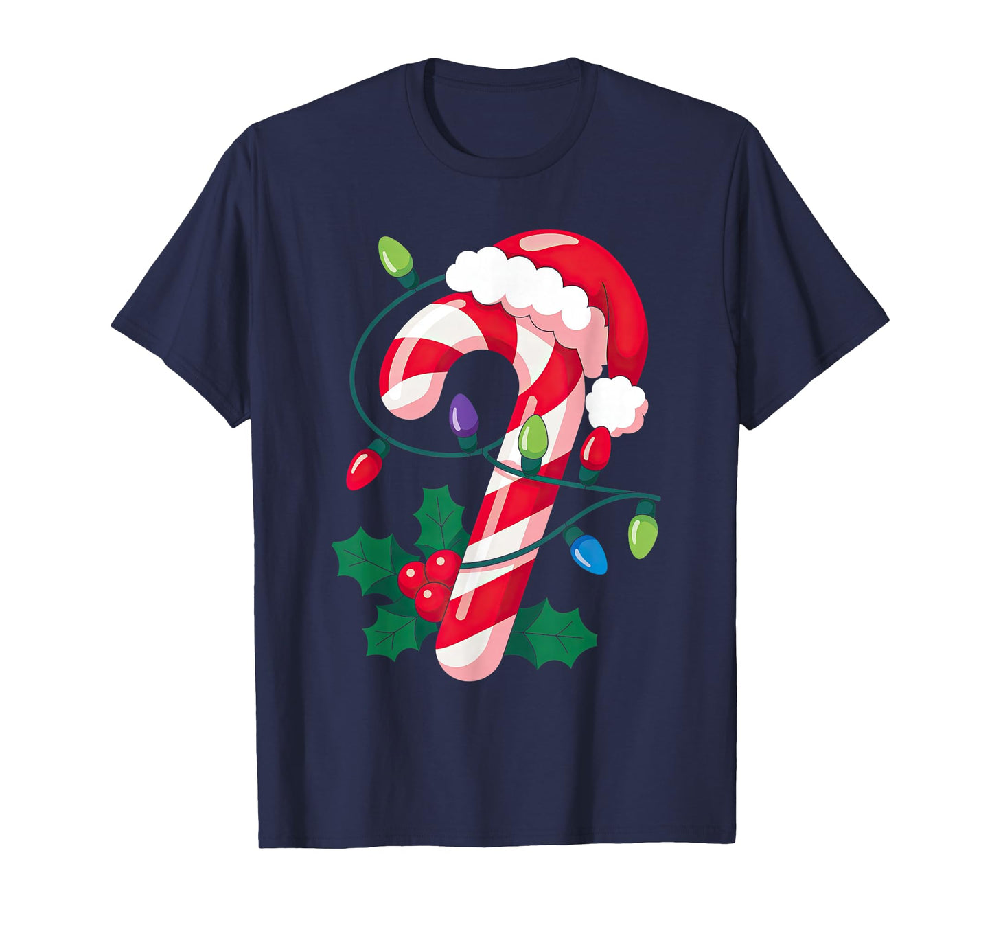 Candy Cane Christmas Design for Boys Girls Kids Adults T-Shirt