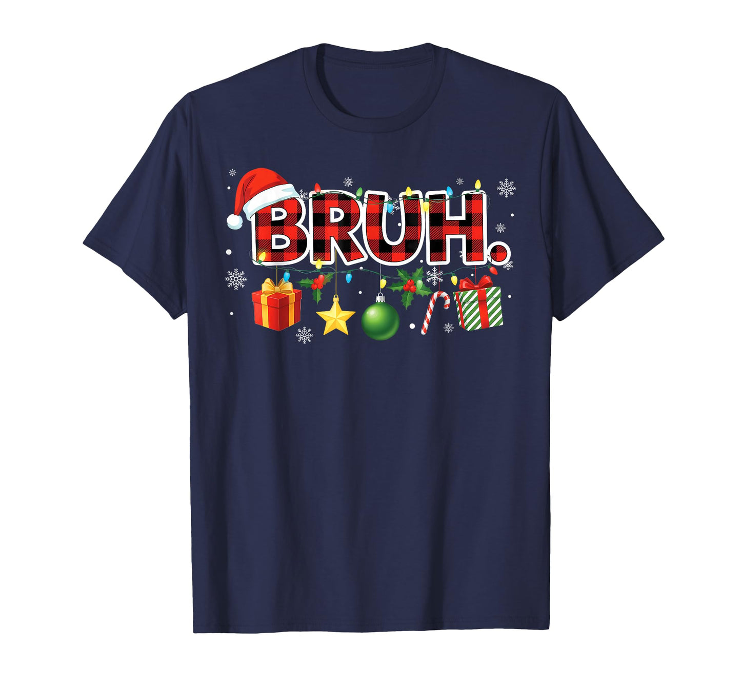 Bruh Christmas Teens Boys Xmas Kids Funny Christmas T-Shirt