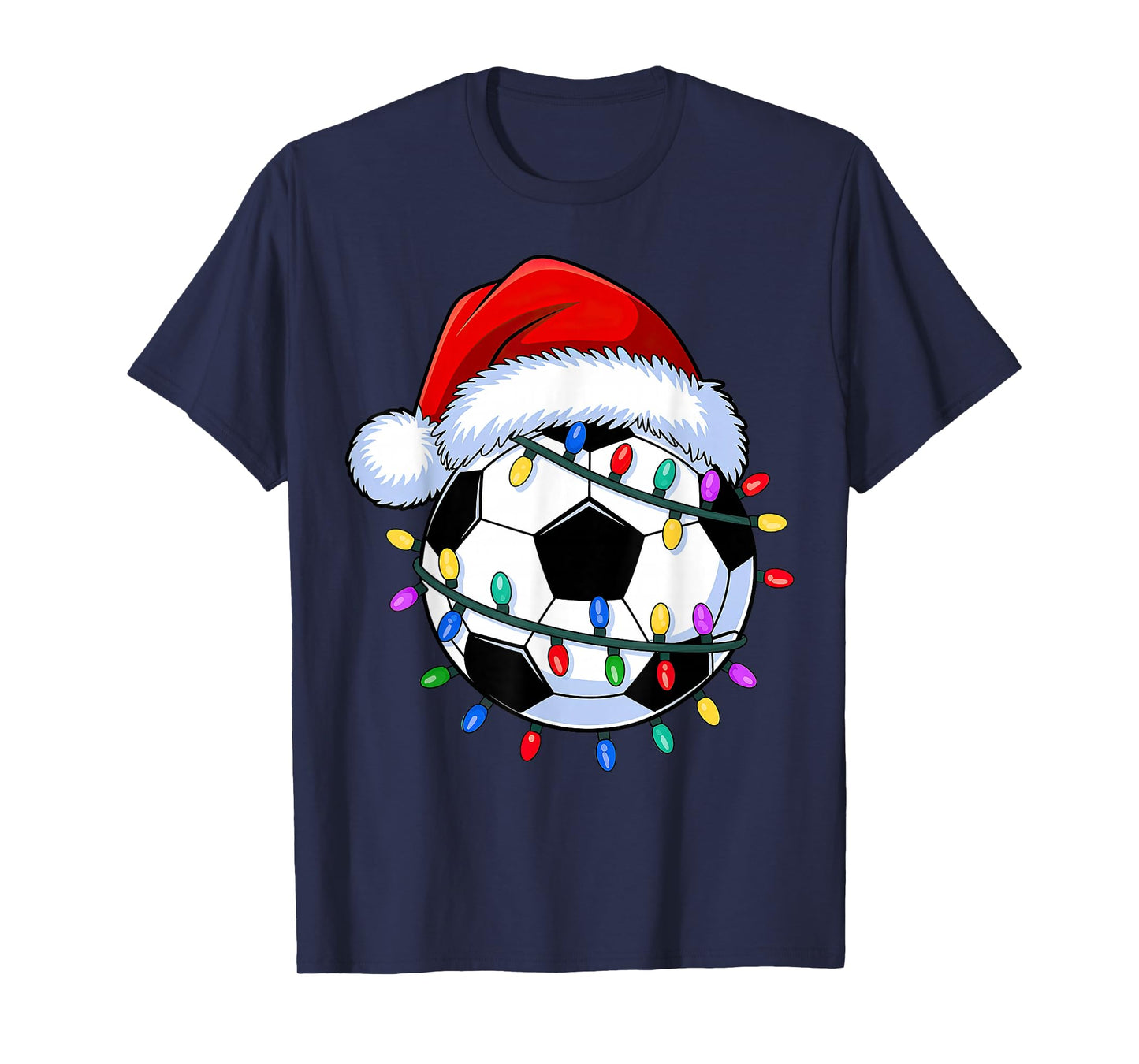 Santa Soccer Ball Christmas Soccer T-Shirt