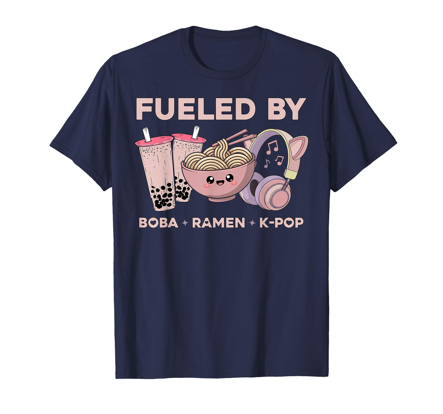 Ramen Kpop Fueled by Boba Ramen K-Pop Kawaii K Pop T-Shirt