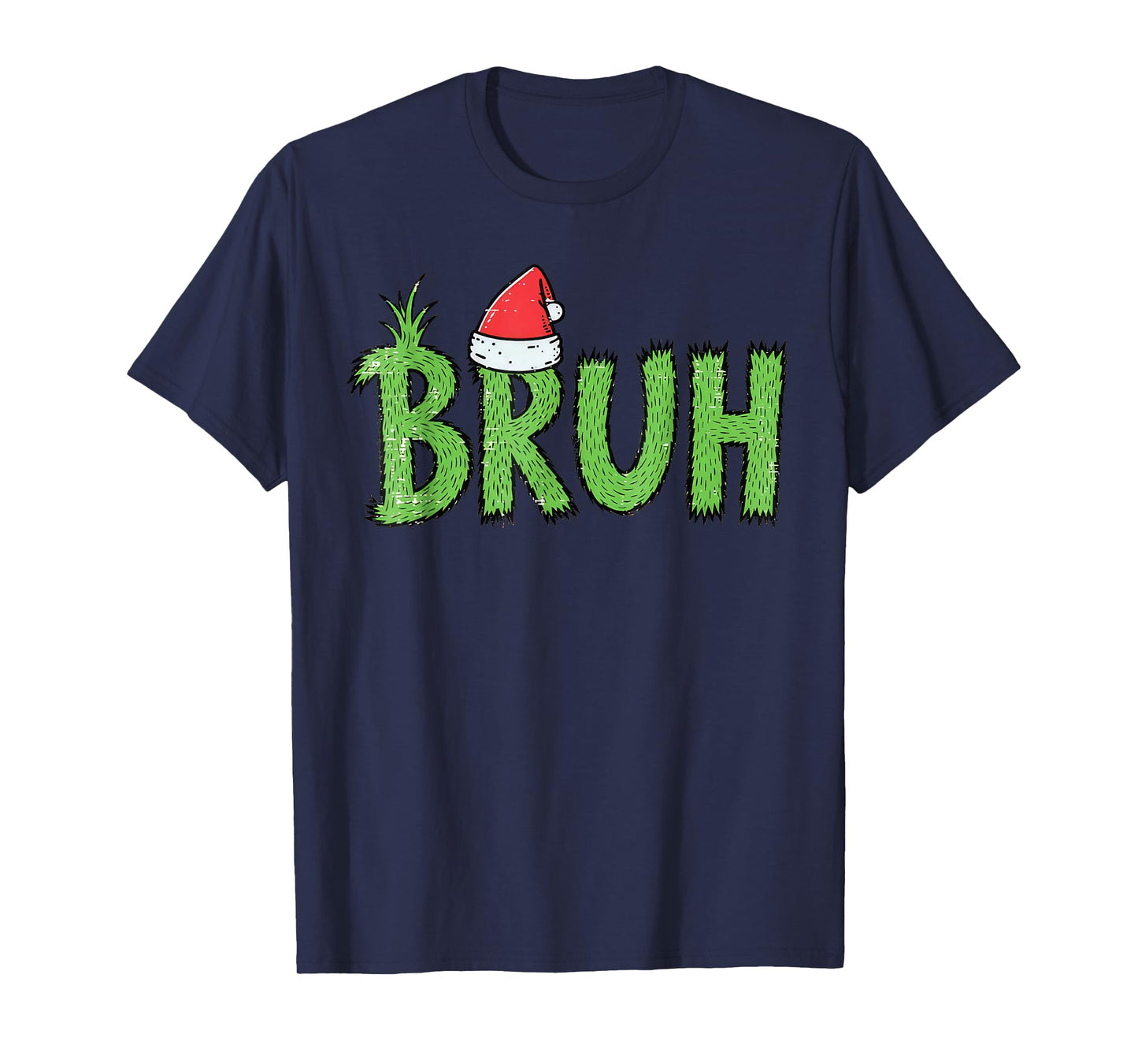 Christmas Bruh Santa Hat Funny Xmas Meme Humor Men Women Kid T-Shirt