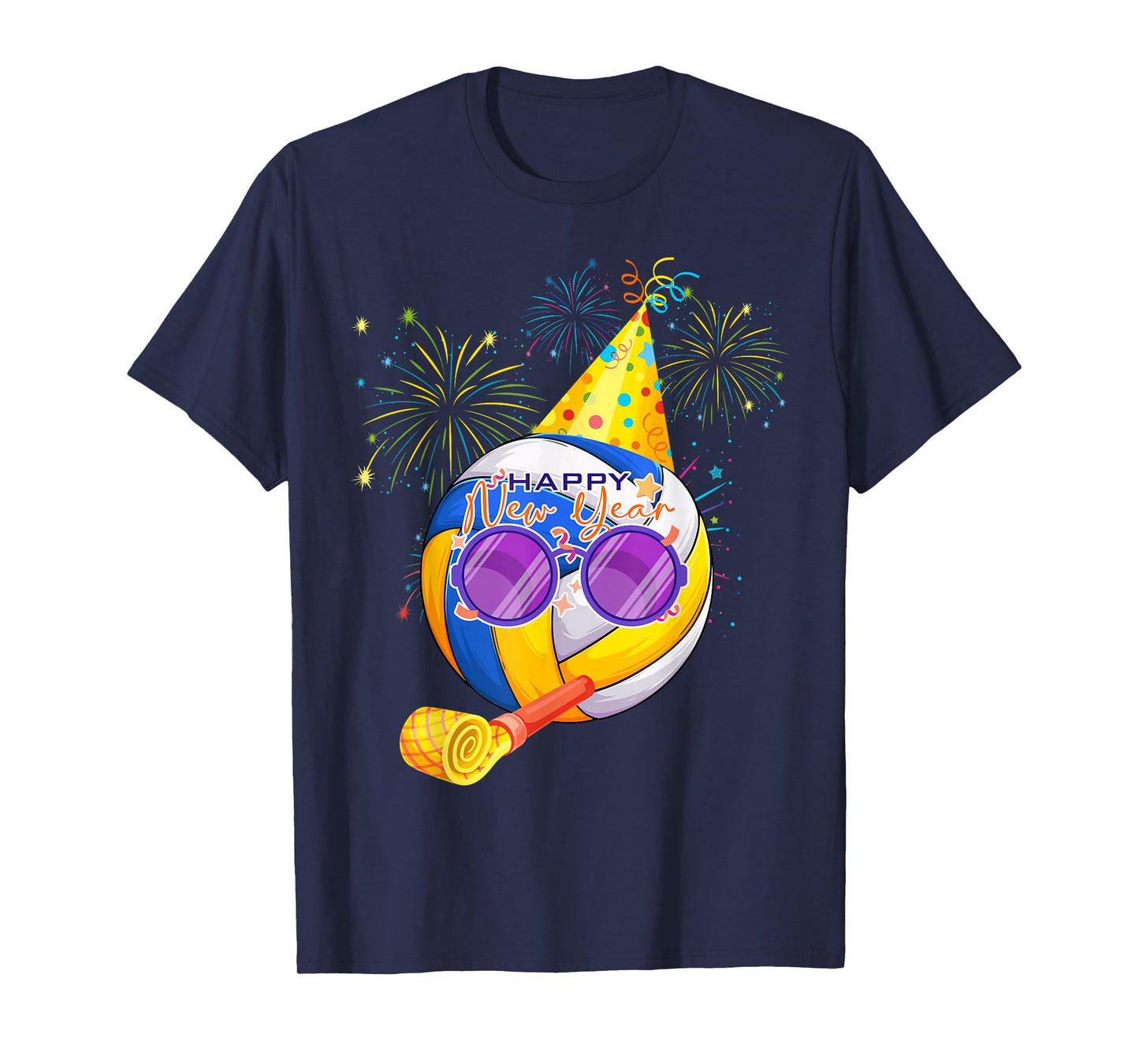 Happy New Year 2026 Volleyball Party Hat New Years Eve Party T-Shirt