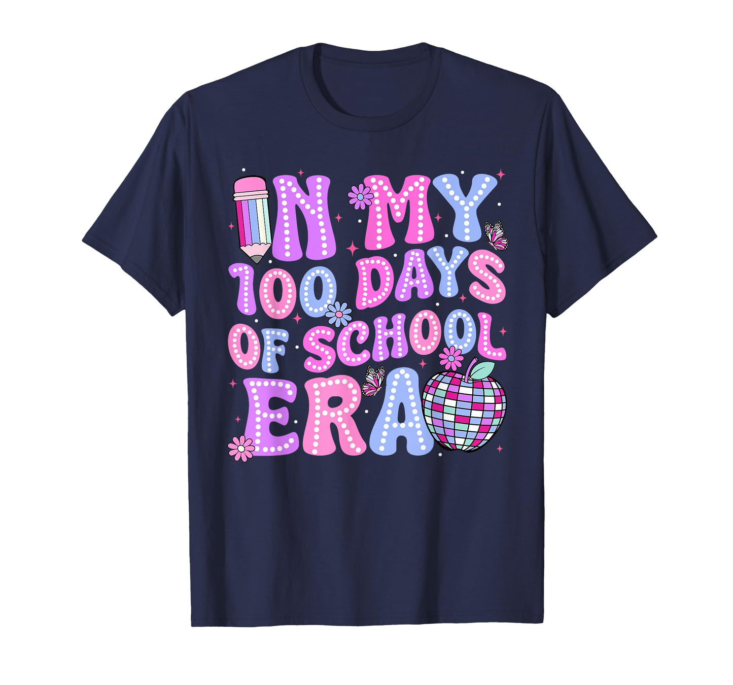 in My 100 Days of School Era Retro Disco 100th Day of School T-Shirt