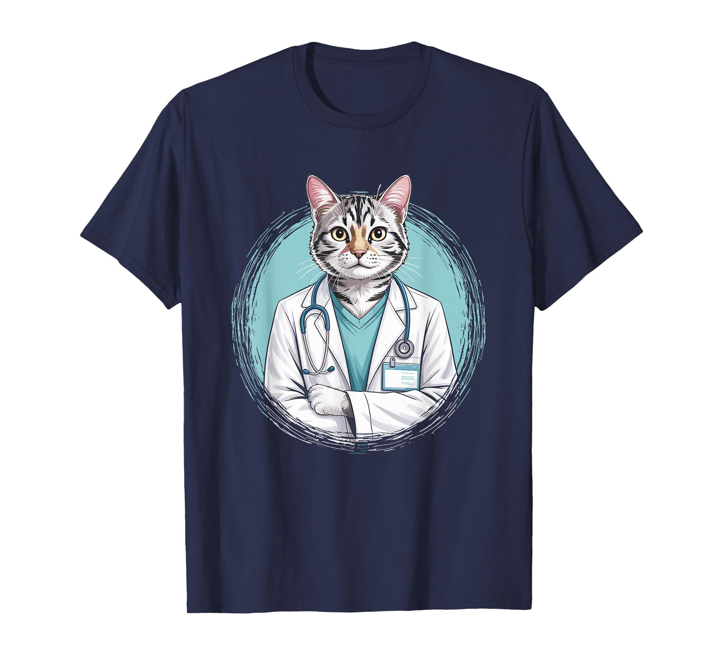 Feline Veterinarian Cat Doctor Stethoscope Medical T-Shirt