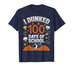 I Dunked 100 Days of School Basketball 100th Days Boys Youth T-Shirt