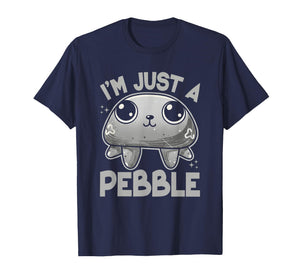 Im Just A Pebble Cute Minimalist Character Humor Design T-Shirt