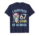 I Survived 67 Days of School Cute Pastel Pencil Bow Design T-Shirt