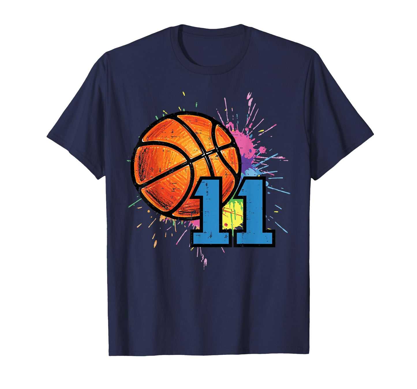 11th Birthday Basketball 11 Year Old Bday Player Boys Kids T-Shirt
