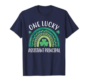 One Lucky Assistant Principal St Patricks Day Women Rainbow T-Shirt