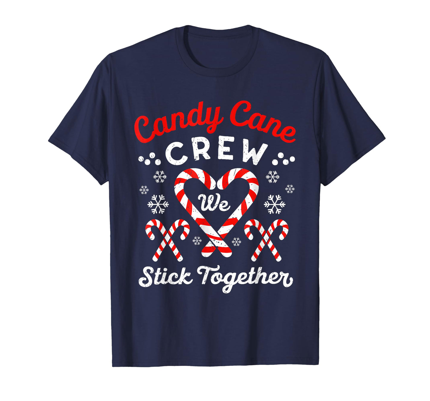 Christmas Candy Cane Heart Holiday Family Matching Pajama T-Shirt