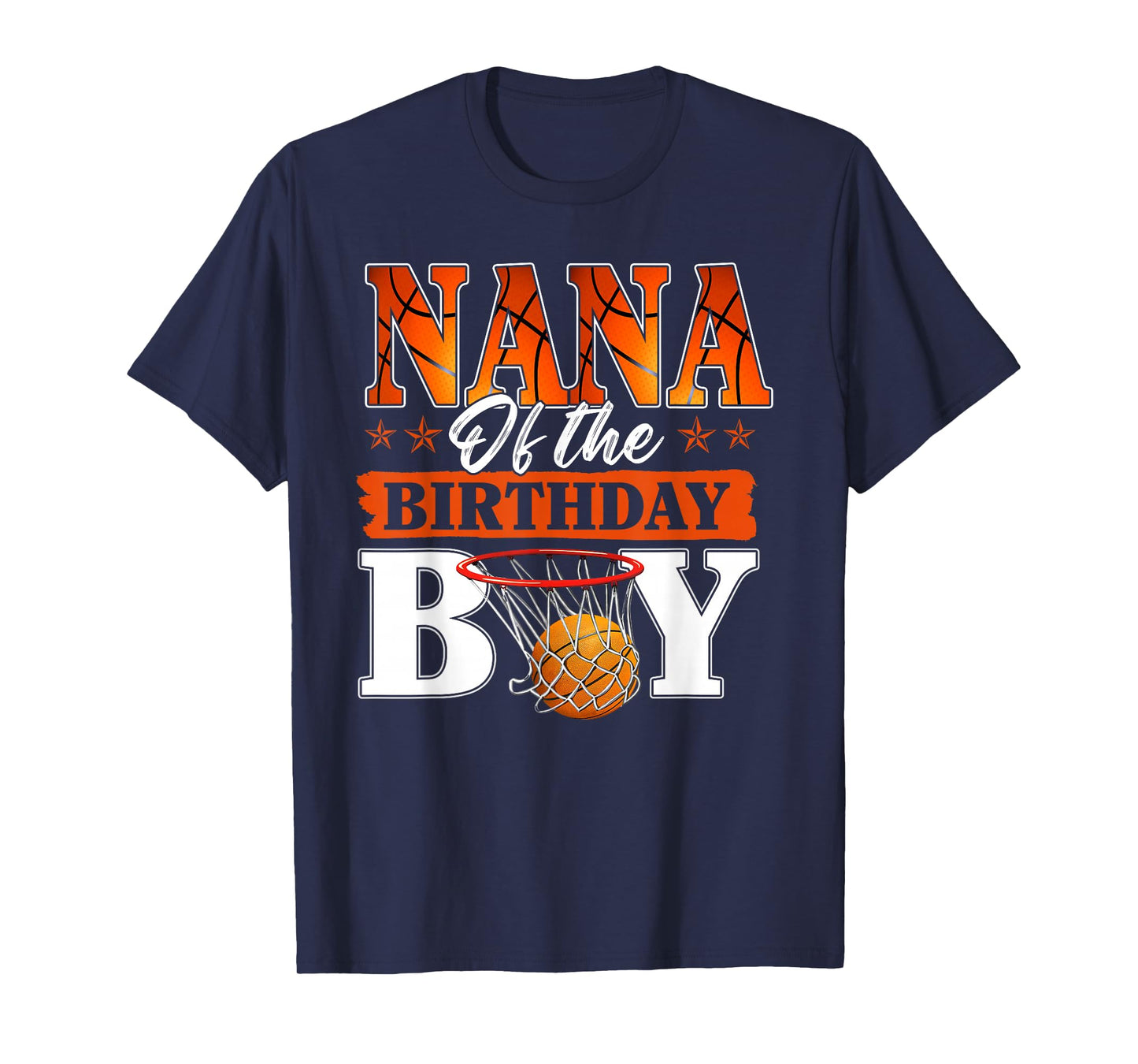 Basketball Nana of The Birthday Boy Family Matching T-Shirt