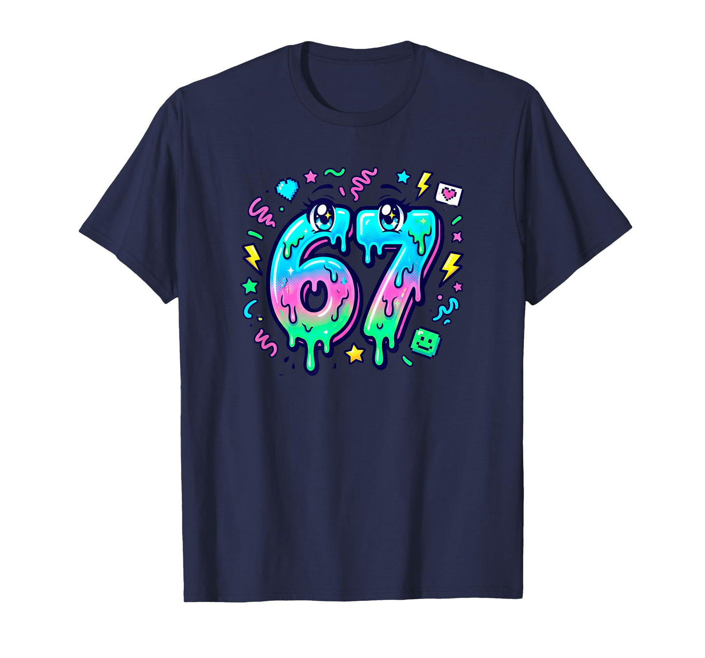 67 Kawaii Brainrot Design T-Shirt