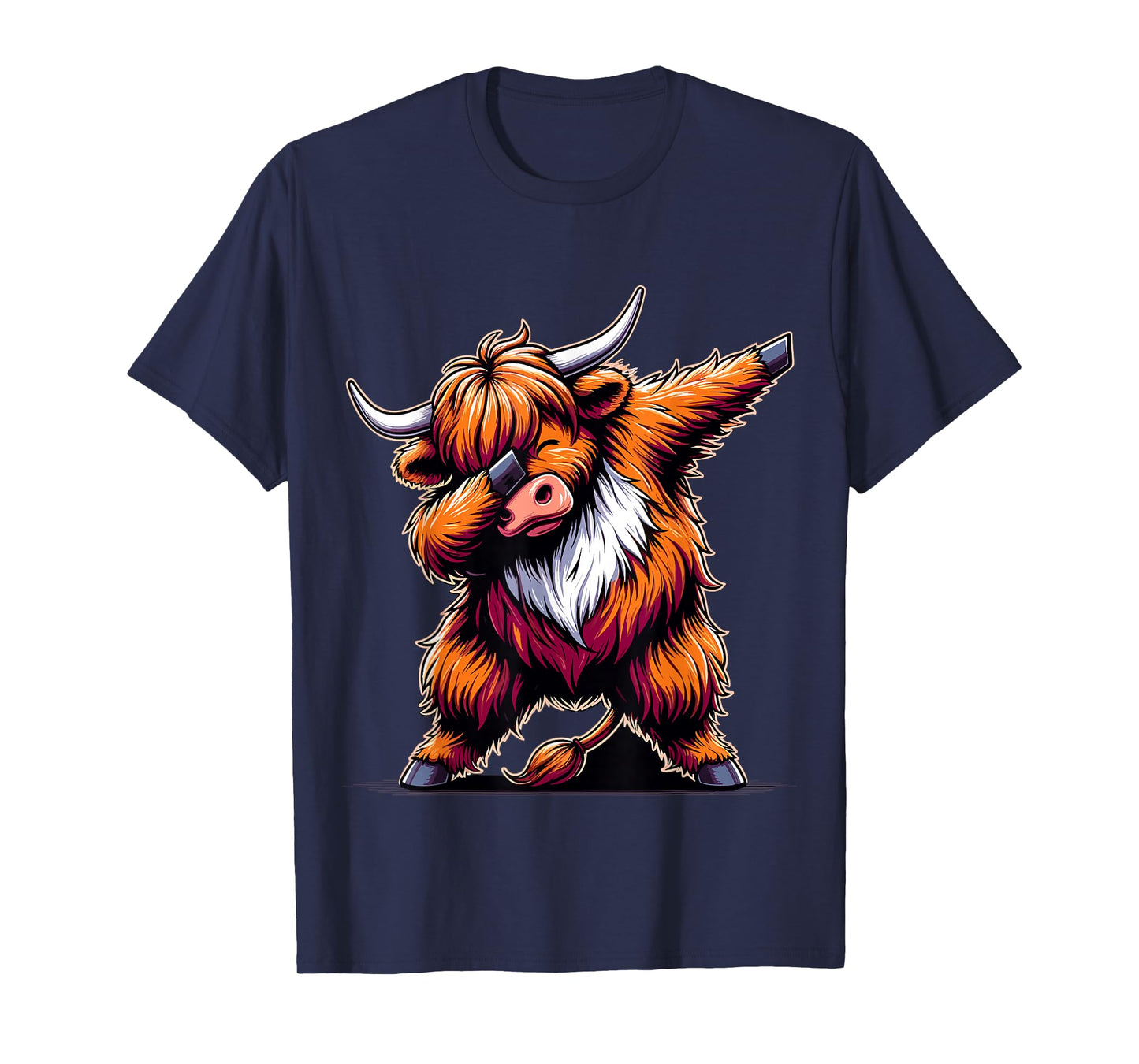 Dabbing Highland Cow Scottish Highland Cattle T-Shirt