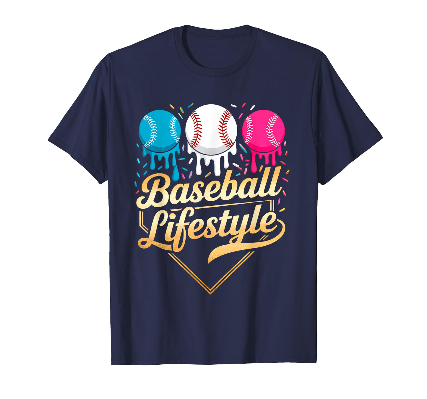 Baseball Lifestyle 101 Apparel Youth Baseball Drip Icecream T-Shirt