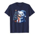 Teddy Bear Christmas Candle Cozy Winter Night T-Shirt