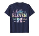 Hello Eleven Est 2014 Coquette Bow 11th Birthday Girl T-Shirt