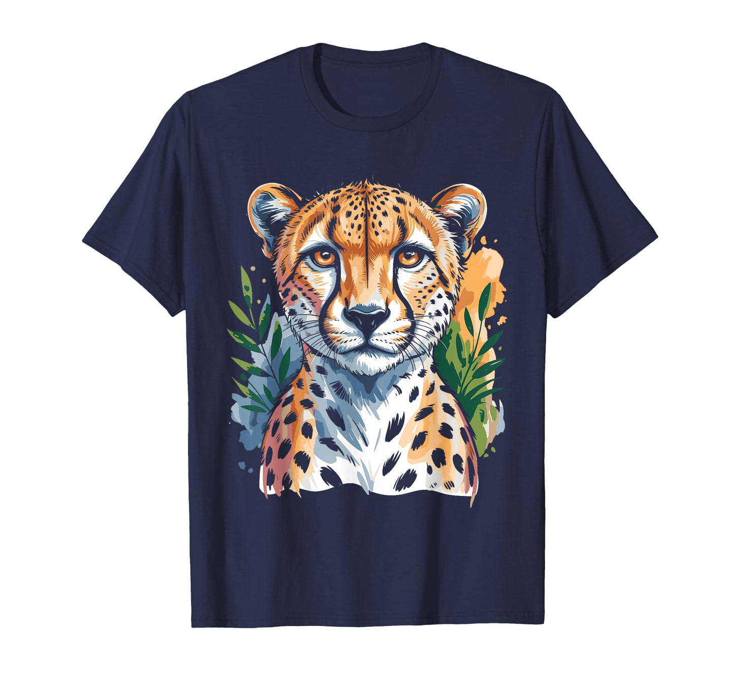 Watercolor Cheetah Face T-Shirt