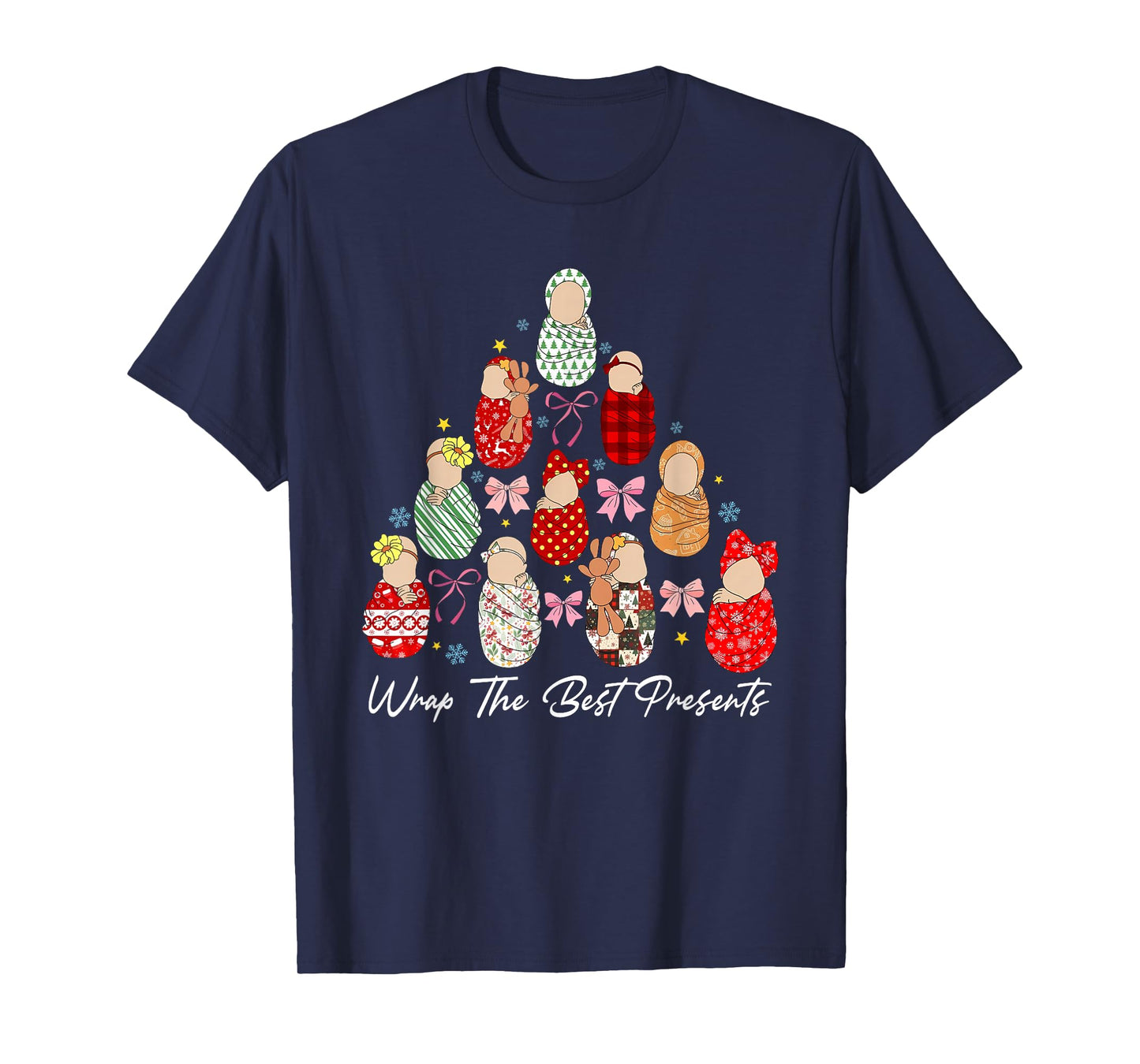 We Wrap The Cutest Presents Mother Baby Nurse Christmas Tree T-Shirt