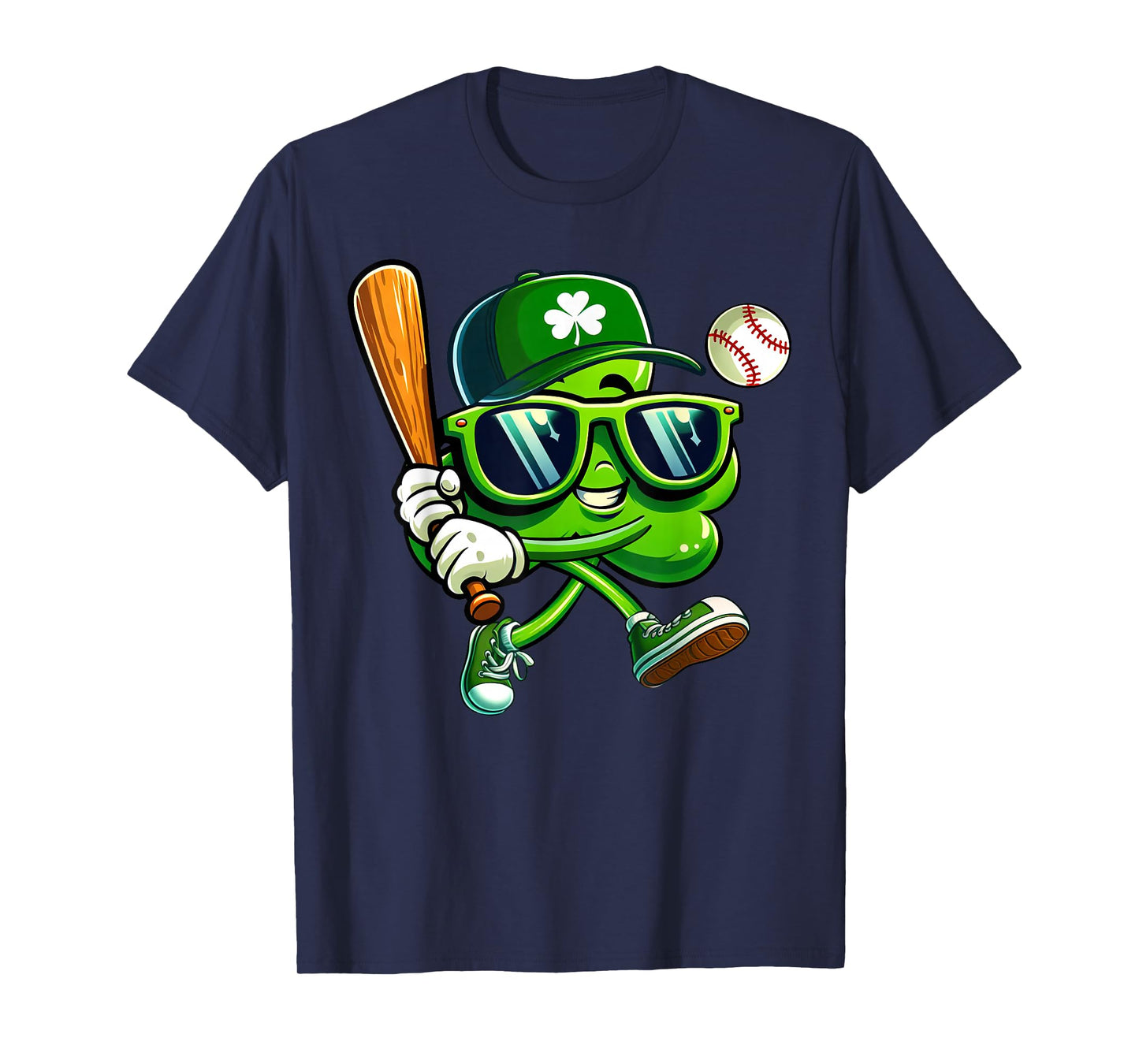 Shamrock Baseball Shirts Funny St Patricks Day Boys Kids T-Shirt