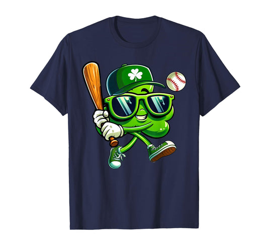 Shamrock Baseball Shirts Funny St Patricks Day Boys Kids T-Shirt