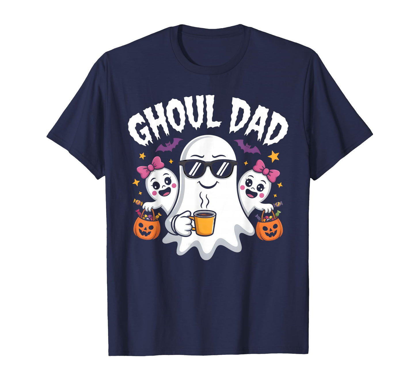 Ghoul Dad Coffee Ghost Daddy Pumpkin Candy Father Halloween T-Shirt