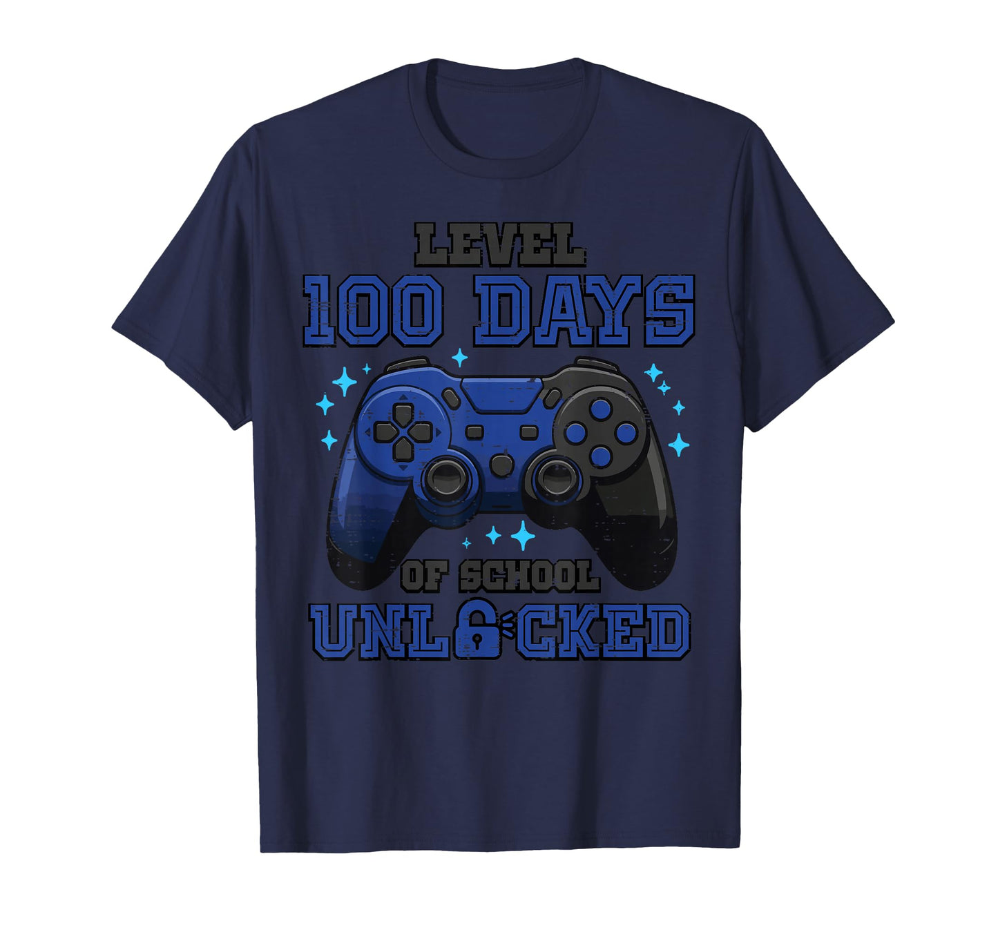 Level 100 Days of School Unlocked Gamer 100th Day Boys Kids T-Shirt