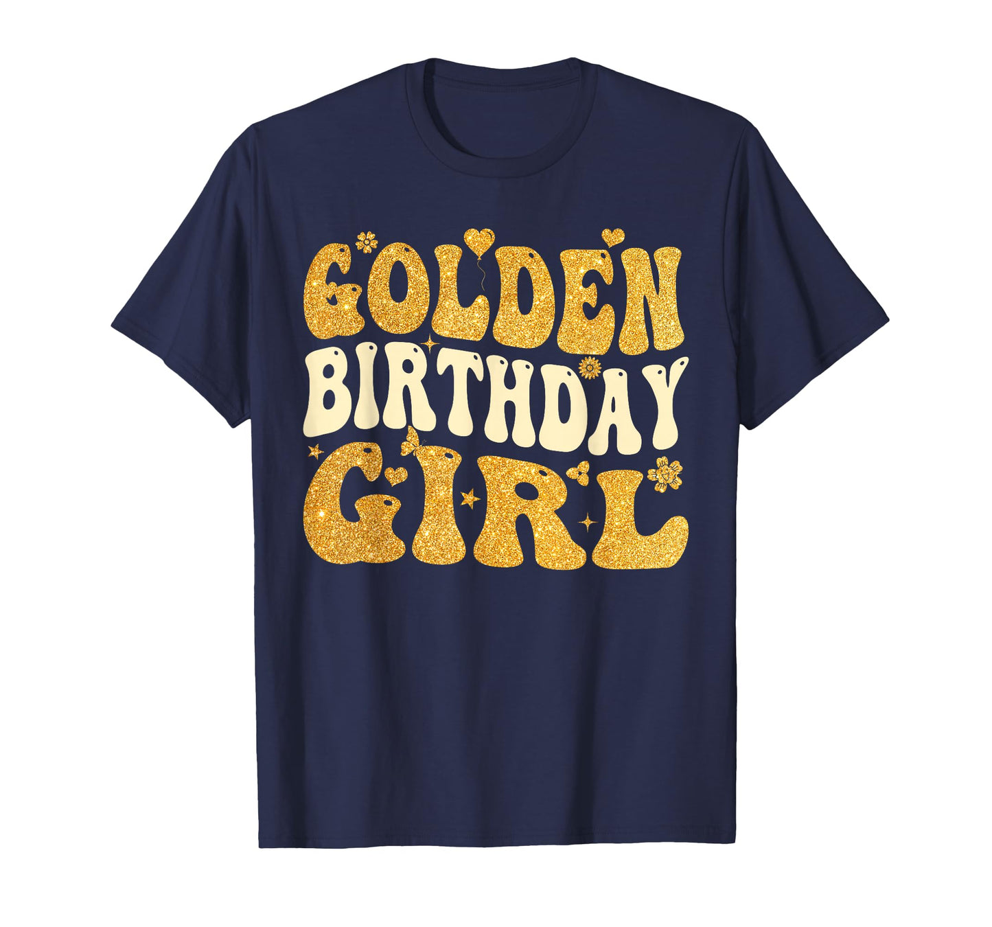 Golden Birthday Girl Era Women Kids Groovy T-Shirt