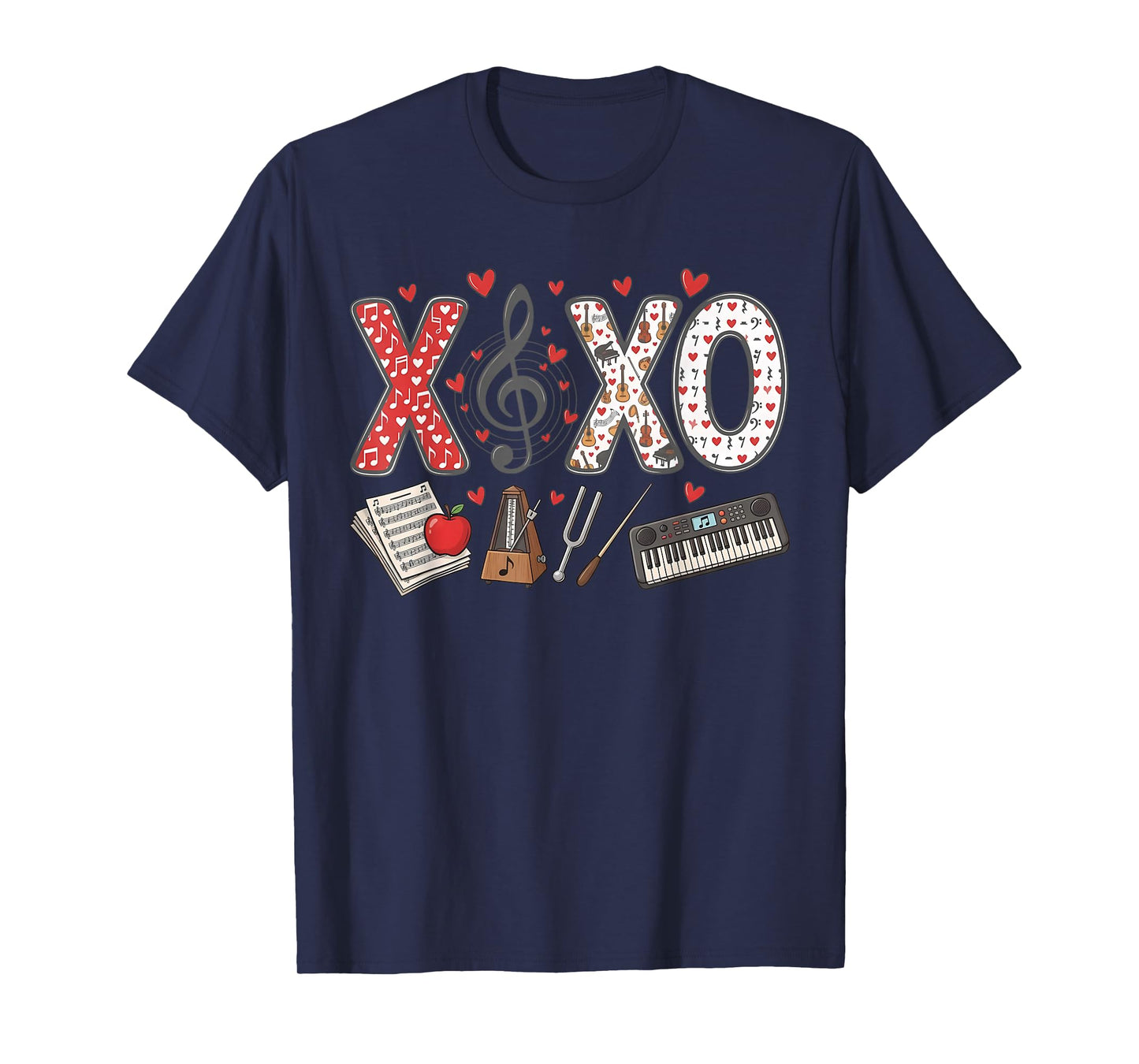 XOXO Musician Instrument Music Teacher Valentines Musician T-Shirt