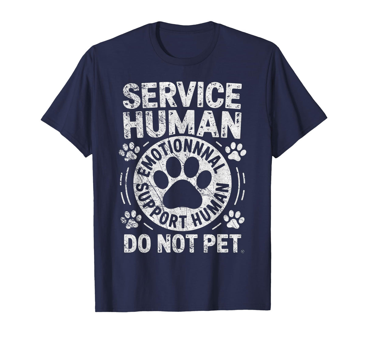 Service Dog Human Do Not Pet Funny Rescue Dog Owner Vintage T-Shirt