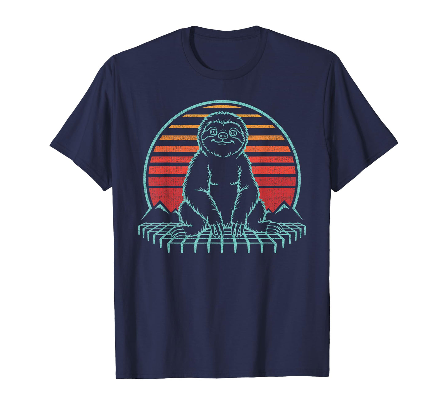 Sloth Lover Animal Retro Vintage 80s T-Shirt