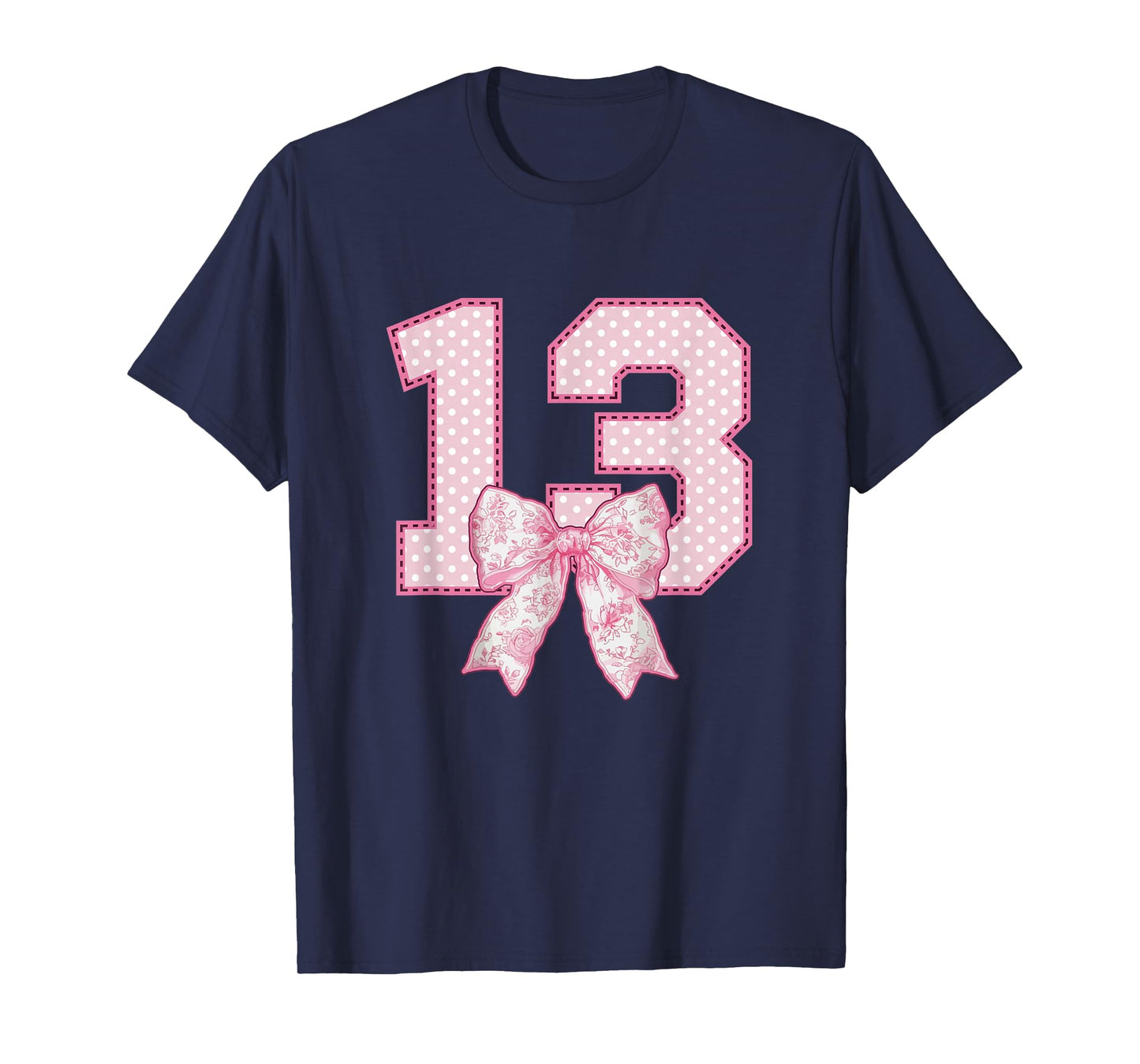 13th Birthday Shirt Girls Coquette Bow 13 Year Old Teenager T-Shirt