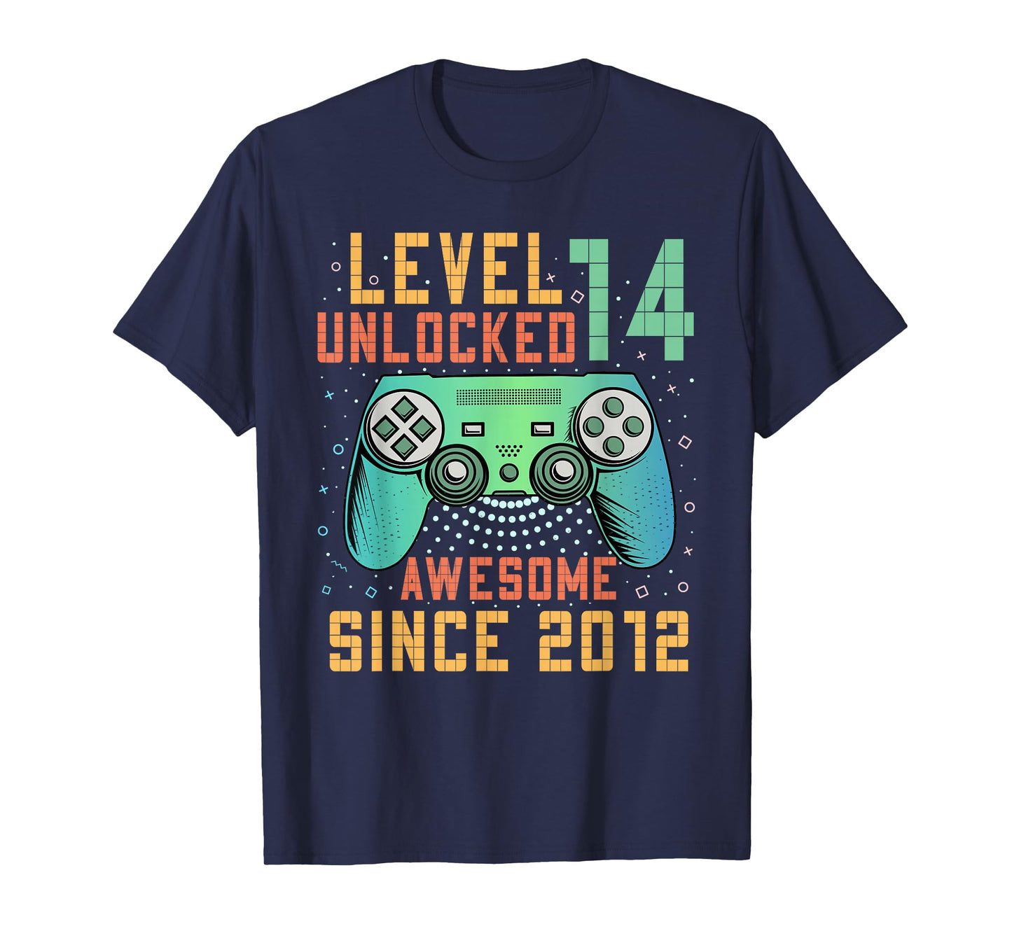 Level 14 Unlocked Awesome Since 2012 14th Birthday Boy T-Shirt